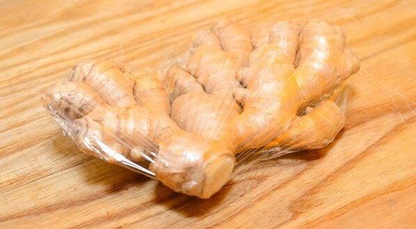 Conservez le gingembre dans un sac sous vide